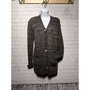 Miss me green long cardigan medium